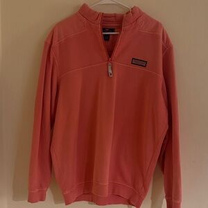 Men’s Vineyard Vines Coral Half-Zip Sweatshirt size L